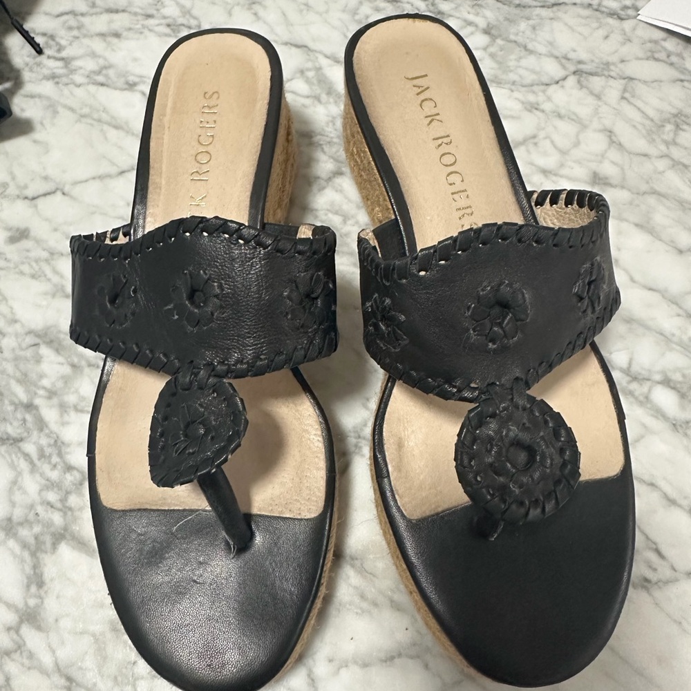 Jack Rogers Women's Marlo Sandals - black leather